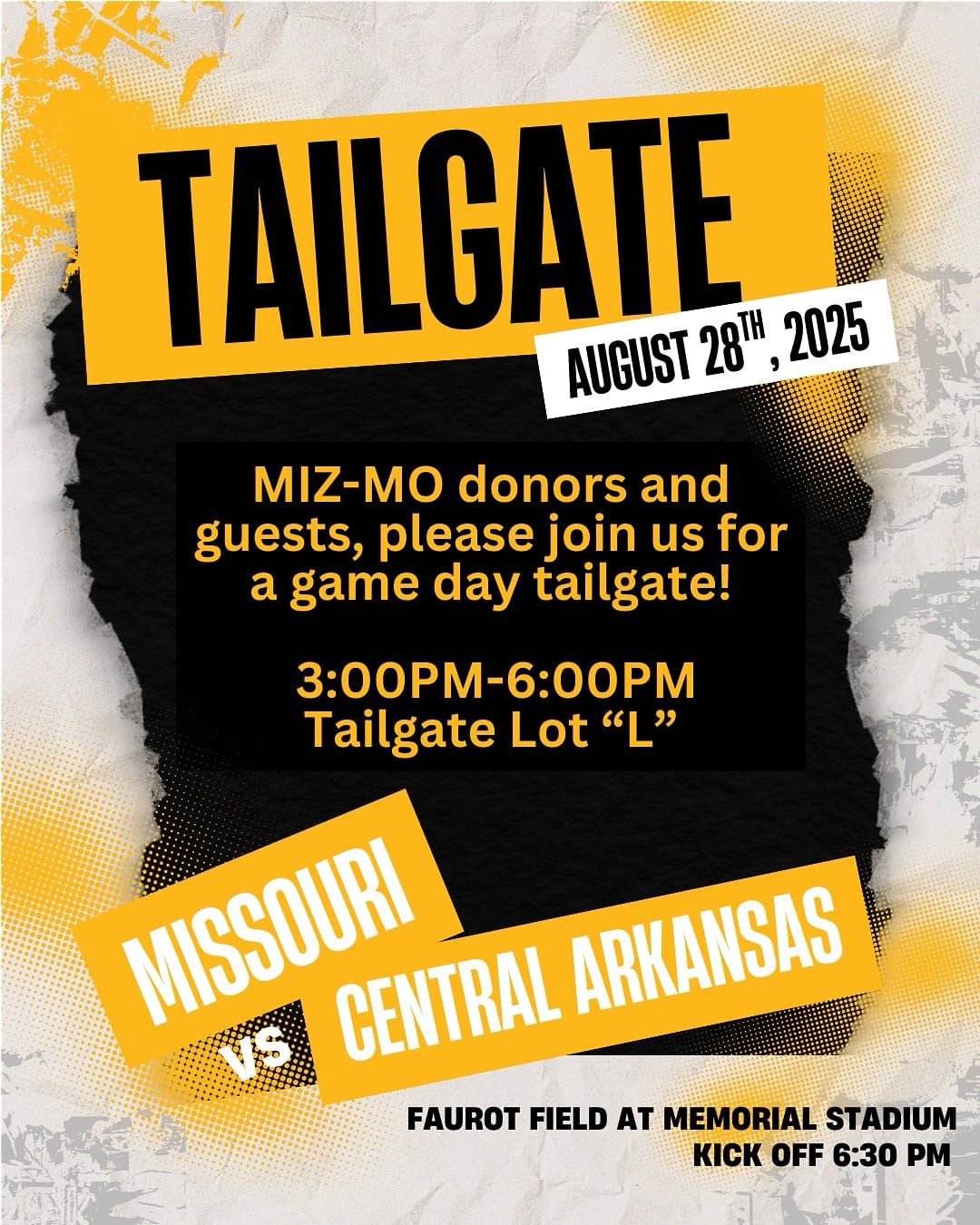 August 28 tailgate
